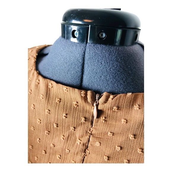 1466 Andree Women's sz 2X Brown Nude Textured Sheath Dress Knee Length - Picture 6 of 9